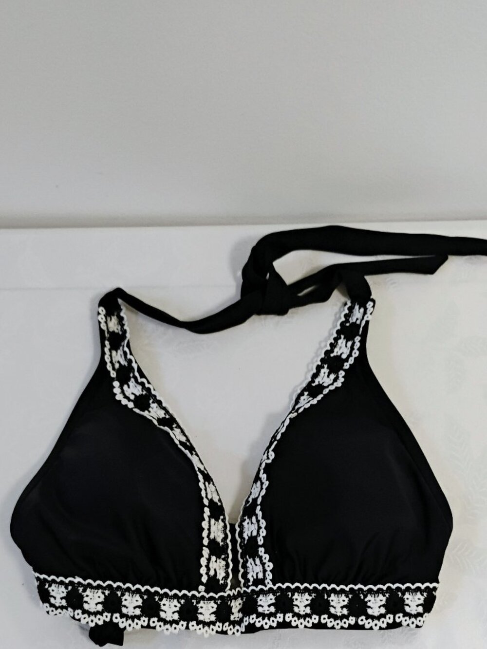 Kona Sol Bikini Top Black & White M